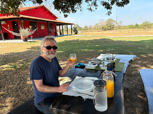 At our next lodge, Santa Tereza, we ate meals outdoors or in our rooms. Lunch was especially pleasant.