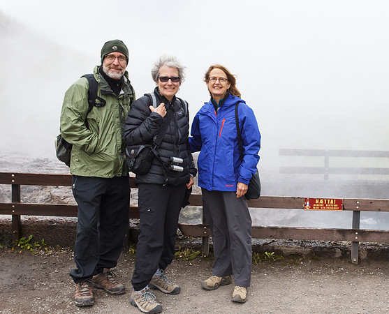 The threesome at Deildartunguhver hot springs