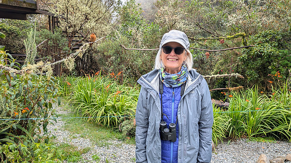 We drove over the Central Andes through tunnels and on narrow, winding roads to spend a day at Retorno del Colibri, a hummingbird preserve.