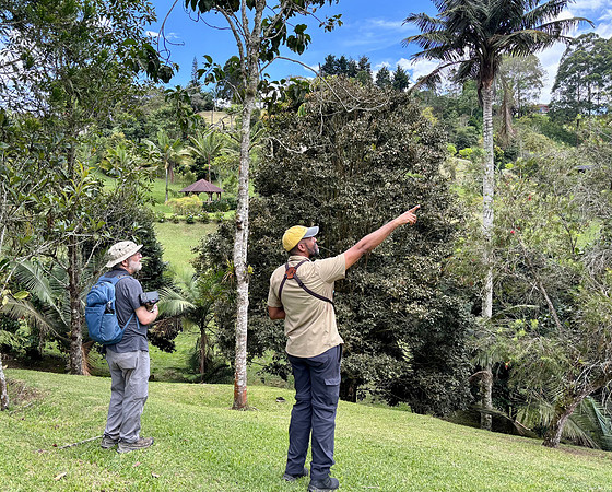 Steve and Edwin roamed the grounds looking for birds.