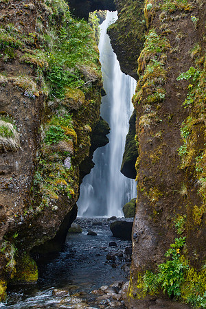 Gljúfrabúi, the "hidden" waterfall