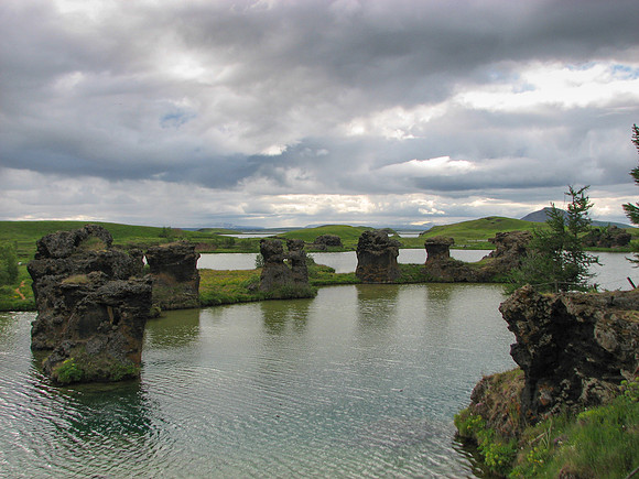Lava formations at Lake Mývatn, Northeast Iceland
