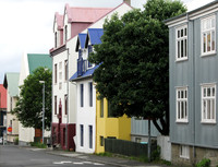 Residential street in Reykjavik