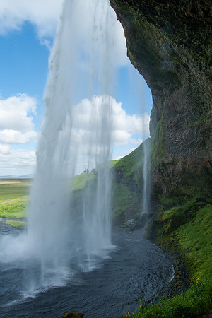 View from behind Seljalandsfoss