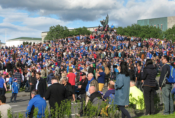 Thousands gathered to watch historic Euro 2016 soccer match