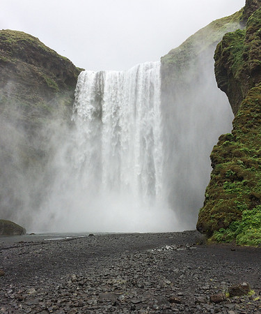 Skógafoss, another dramatic waterfall in South Iceland