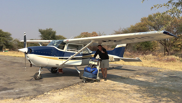 The pilot for our flight into the Okavango Delta appears optimistic