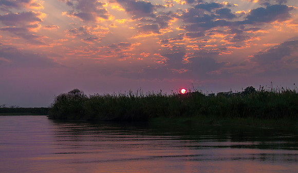 Sunset on the Okavango River