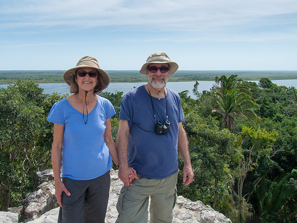 On top of High Temple at Lamanai Archaeological Site