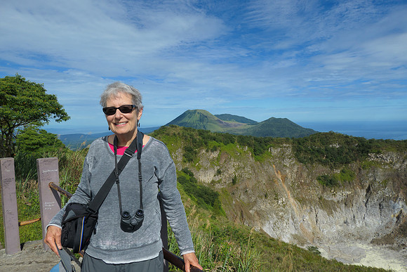 Jill at Mount Mahawu crater overlook