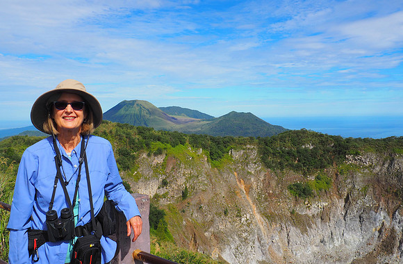 Jane at Mount Mahawu crater overlook