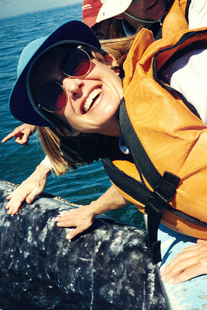 Jane petting whale