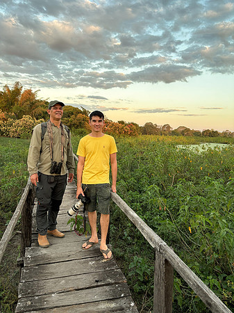 Victor and Marlon, our driver, on one of the boardwalks over the wetlands
