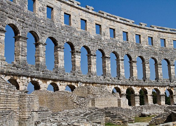 Roman amphitheater in Pula