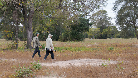 We also did some exploration on foot. Here are Victor and Steve looking for birds.