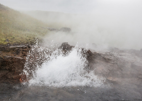 Boiling water, bubbling up from the earth